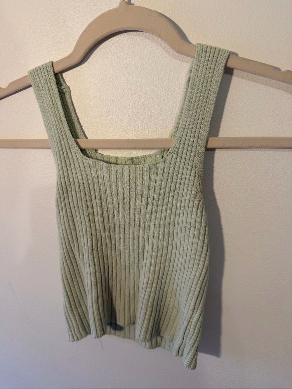 Brandy Melville John Galt Ribbed Tank Top in Sage